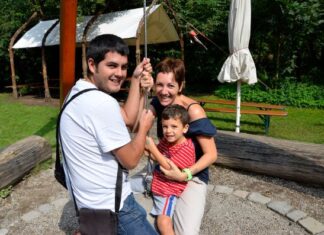 Pau, Vero y Teo en la Zona de Juegos para los Sentidos de Núeremberg