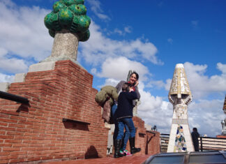 Fotos de Barcelona con niños, Palau Guell azotea