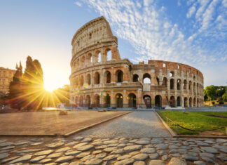 Fotos de Roma, Coliseo al atardecer