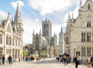 72 horas en Flandes y Bruselas, viaje relámpago por uno de los destinos más bellos de Europa Fotos de Gante en Flandes, vista desde el puente de San Miguel