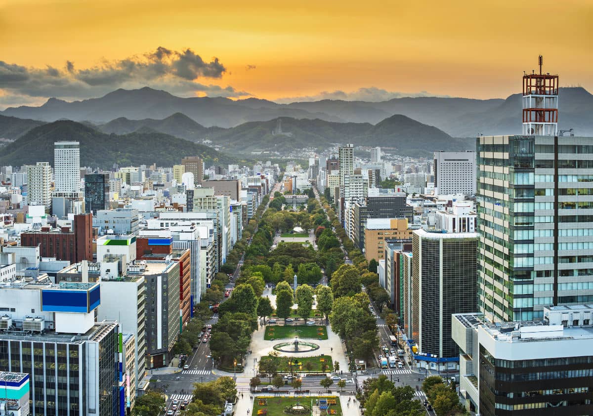El Odori Park de Sapporo en Japon