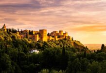 Atardecer en la Alhambra de Granada