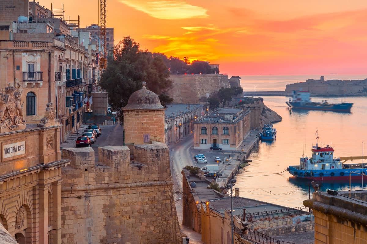 Valletta Waterfront al amanecer