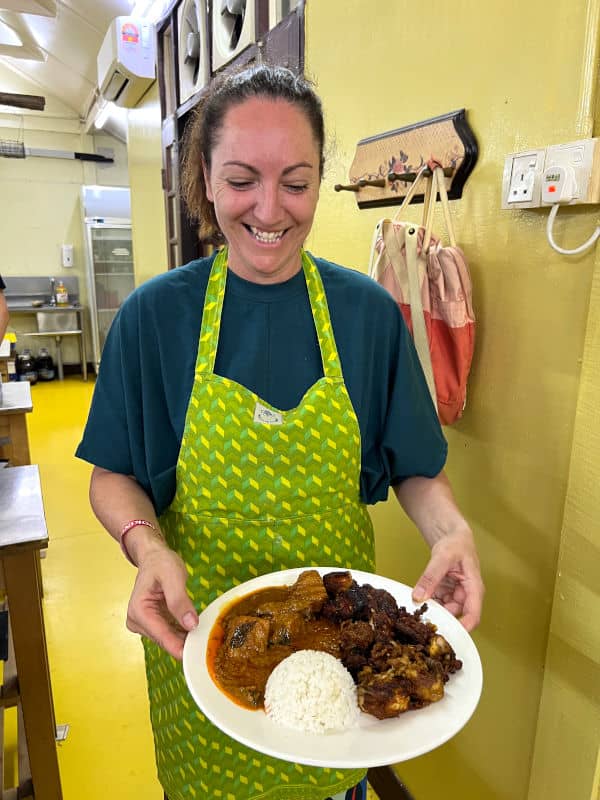 Cocinando recetas de Malasia en Penang