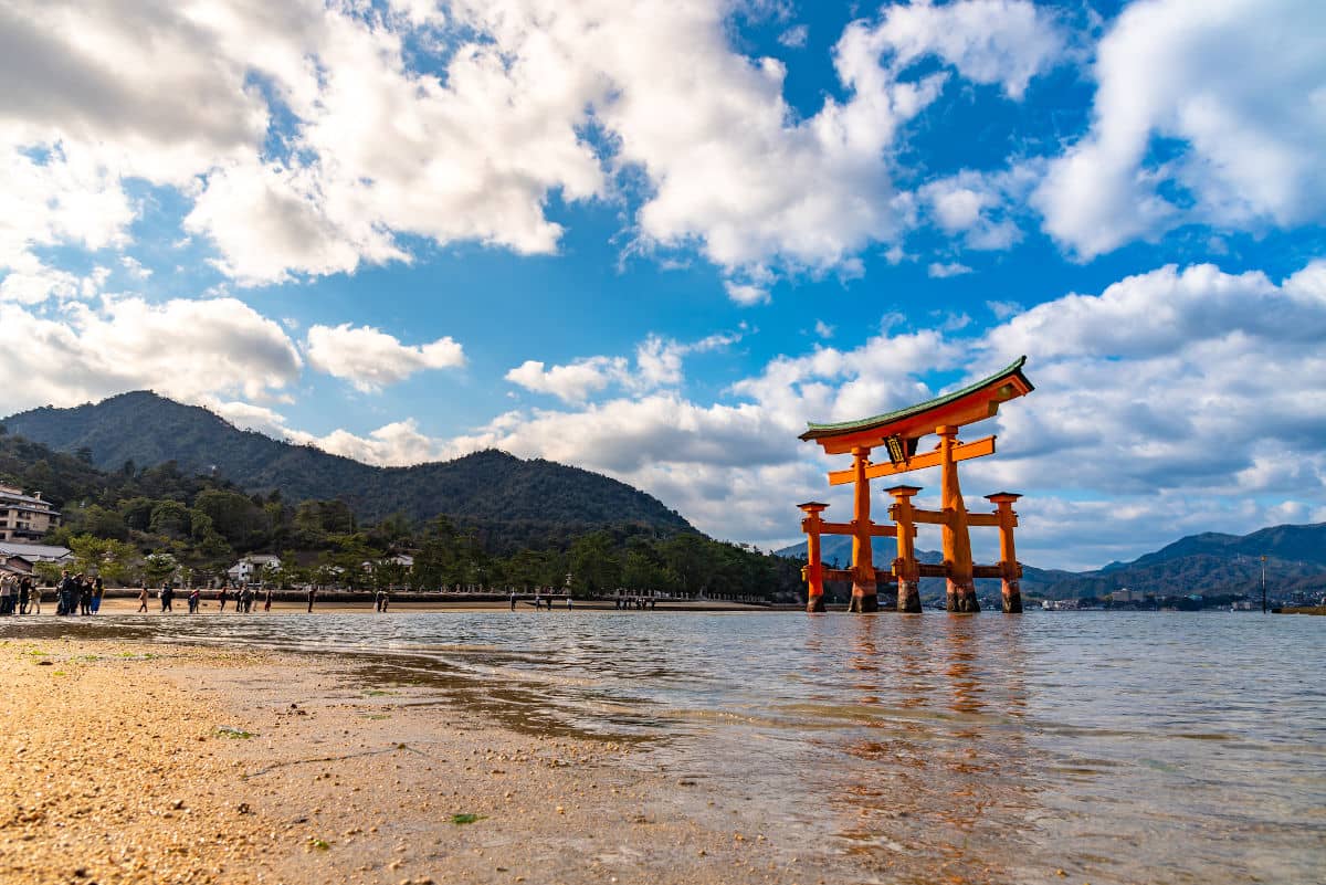 El famoso torii flotante de Miyajima
