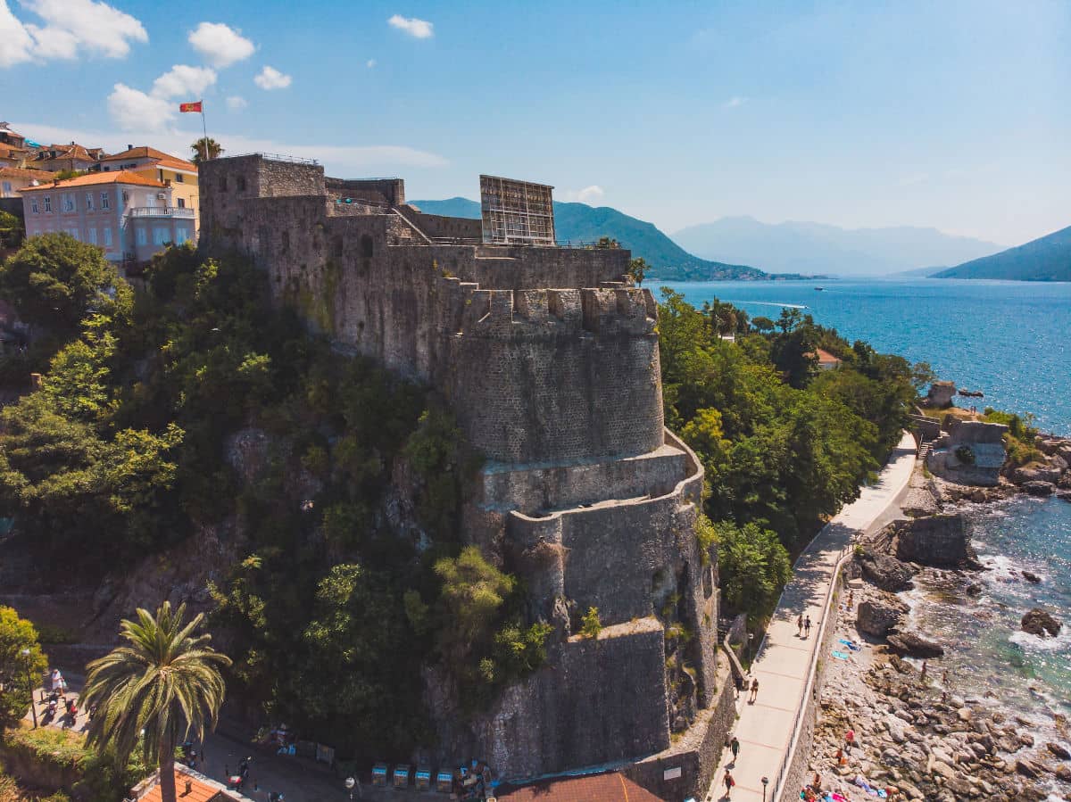El fuerte de Herceg Novi en Montenegro