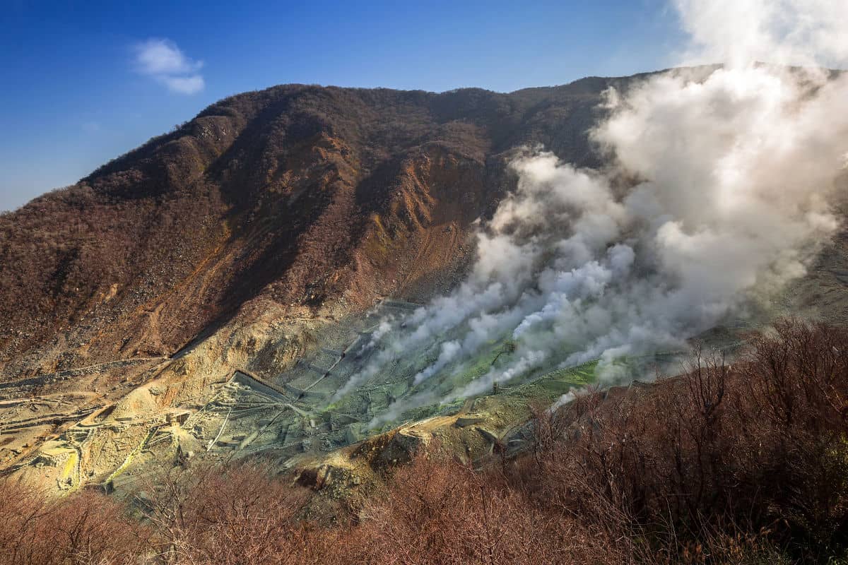 El valle de Owakudani en Hakone