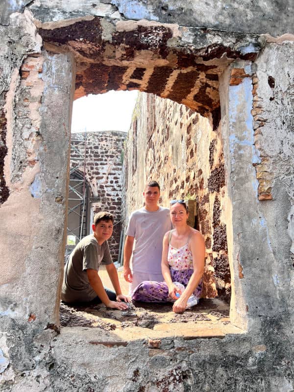 En la Iglesia de San Pablo de Malaca en Malasia