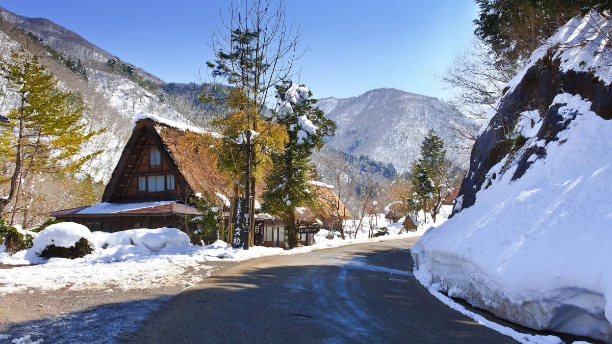 El camino para subir al mirador de Shiroyama