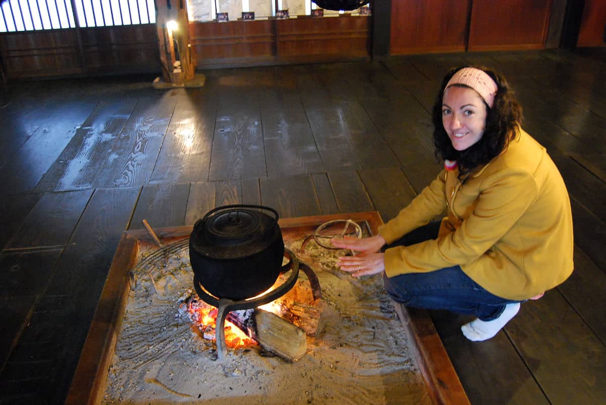 En el interior de la Casa Kanda-ke de Shirakawa-go