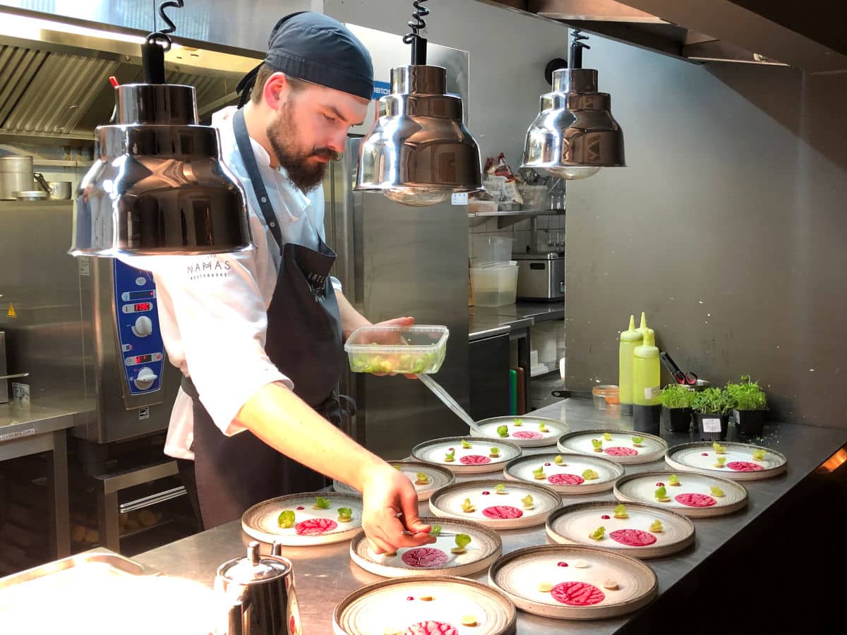 La cocina creativa del restaurante Ertlio Namas