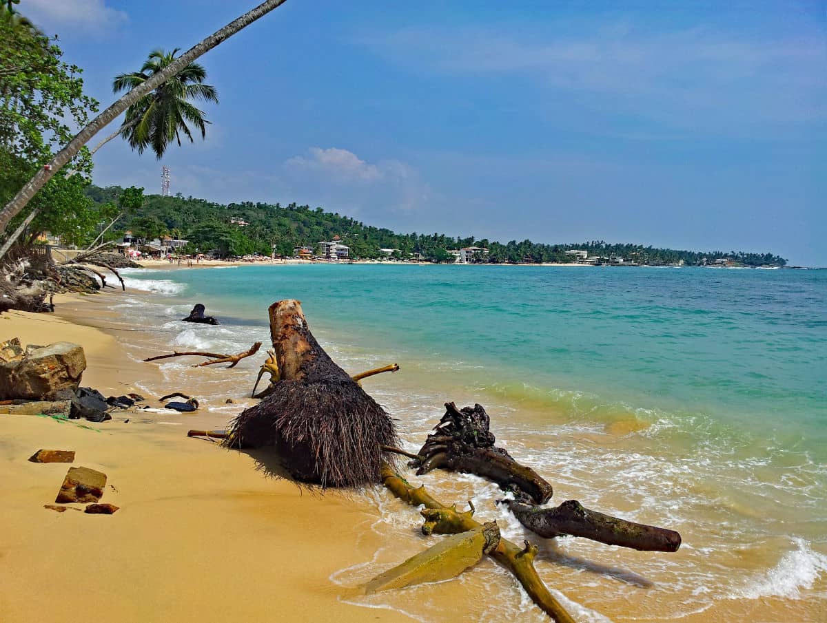 Playa de Unawatuna en Sri Lanka