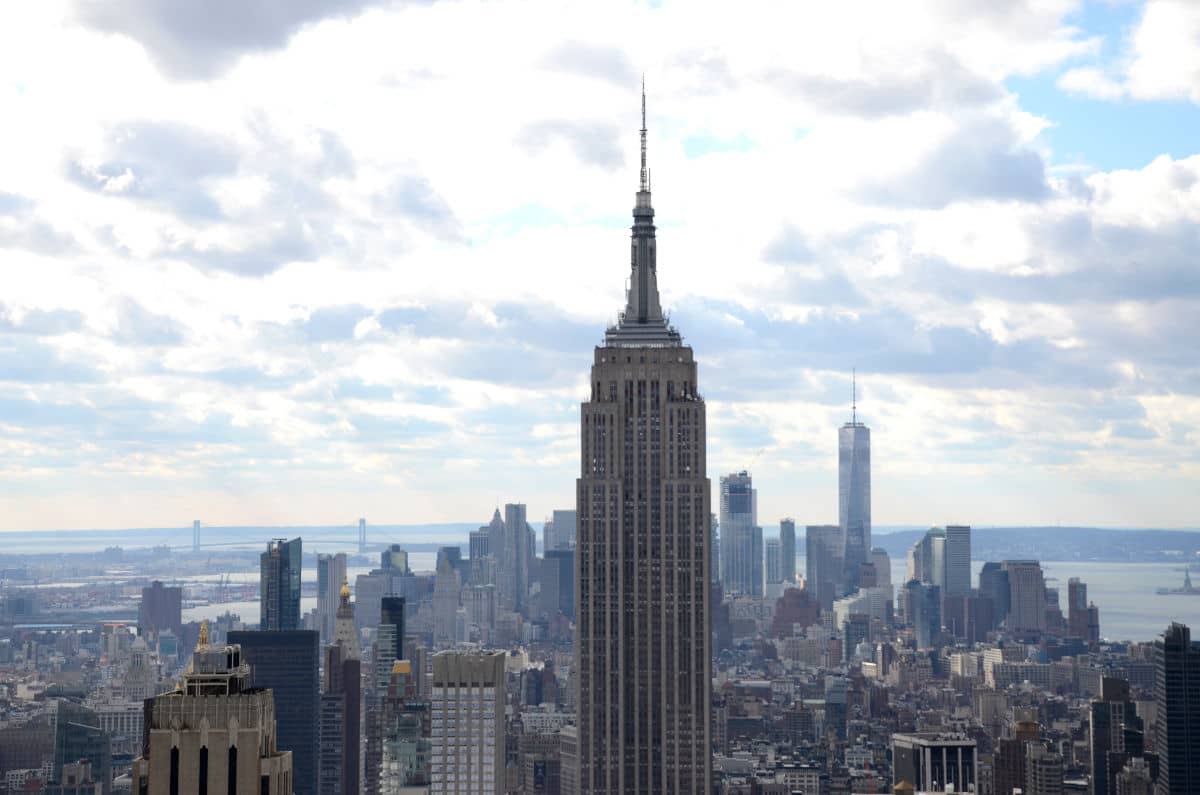 El Empire State desde el Top of the Rock en Nueva York