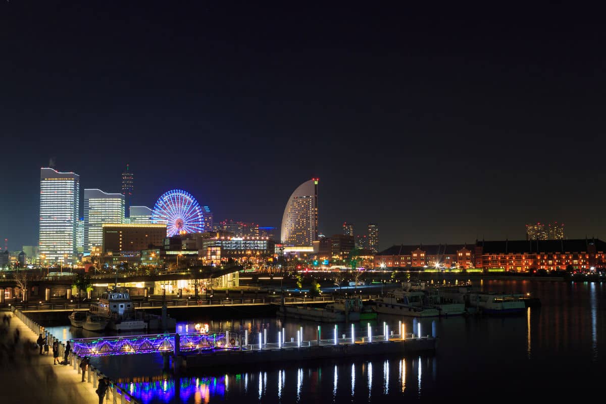 El Minato Mirai de Yokoama de noche