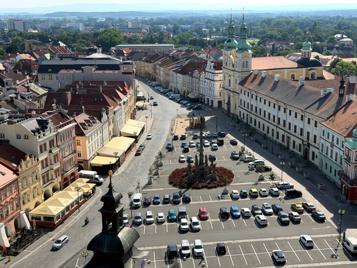 Vistas de Hradec Králové desde la Torre Blanca