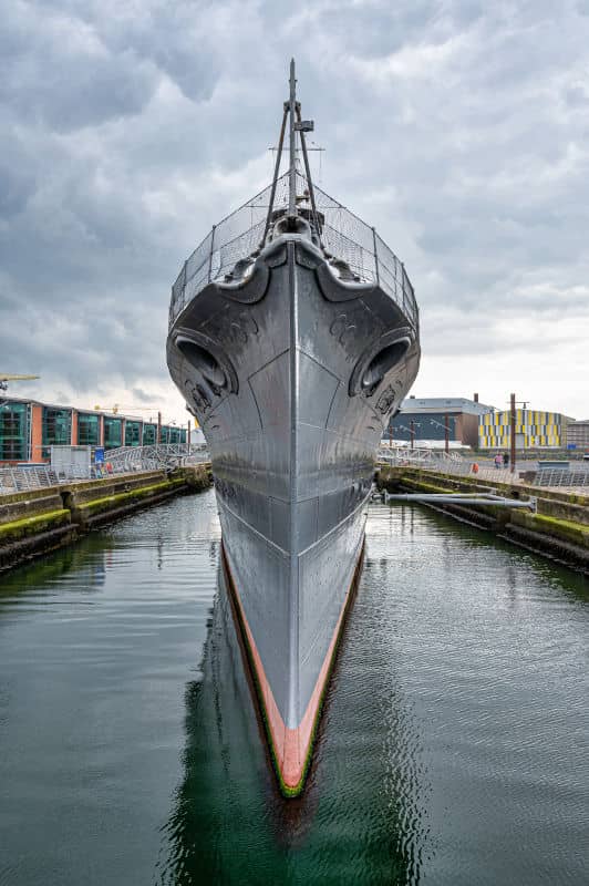 El imponente HMS Caroline en Belfast
