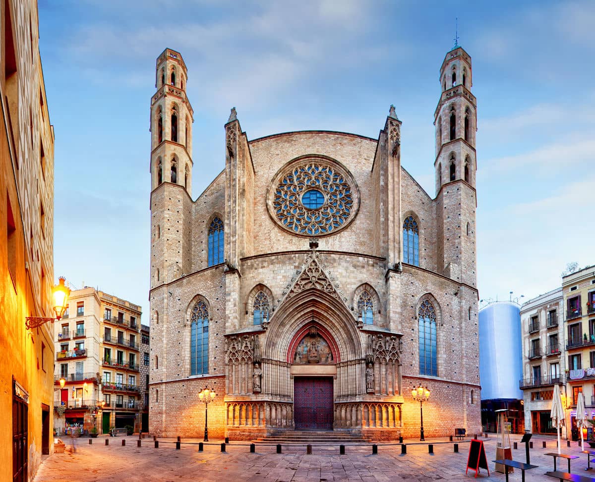 La Iglesia de Santa Maria del Mar en Barcelona