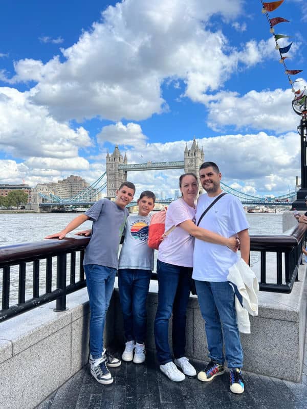 La familia al completo en Londres