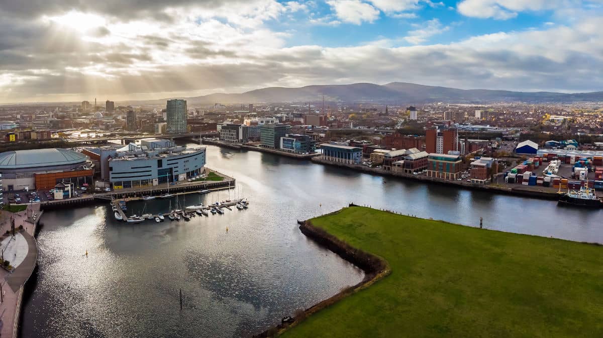 Vista panorámica de la ciudad de Belfast
