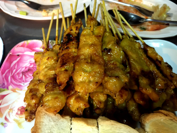 Fotos de Bangkok. Qué comer, palitos Chinatown