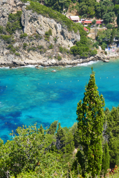 Fotos de Corfu en Grecia, playas desde Palaiokastritsa