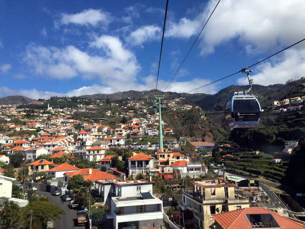 El teleférico de Funchal en Madeira