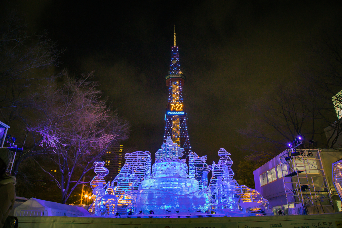 Fotos de Sapporo en Japon, festival de nieve en el Odori Park