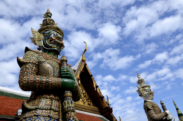 Fotos del Wat Phra Kaew y el Gran Palacio de Bangkok, guardianes