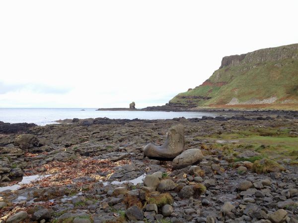 La bota en la Calzada del Gigante en Irlanda del Norte