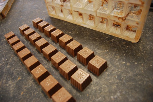 Pralinés de la chocolatería Sukerbuyc de Brujas